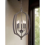 5-LIGHT Downton Bronze With Gold Highlights Transitional Lantern Hanging Pendant. Fixed Price $75.00.