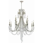 Crystorama ARC-1909-SA-CL-MWP Arcadia Chandelier Antique Silver. Fixed Price $1598.40.