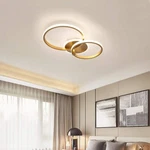Becailyer Modern Led Ceiling Lamp, 40W Flush Mount Light With Two Ring. Fixed Price $68.24.
