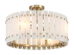Metropolitan N1844 Bardon Light 21"W Semi-flush Drum Ceiling Celeste Brass. Fixed Price $1519.20.