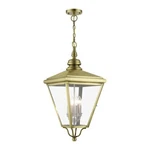 Livex Adams 4 Lt Outdoor Xl Pendant Lantern, Brass/nickel/cluster 27378-01. Fixed Price $1499.96.