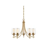Savoy House Octave 5-LIGHT Chandelier, Warm Brass 1-4032-5-322. Fixed Price $406.30.