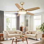 Ceiling Fans With Light, 52 Inch Golden Led Kit And .... Fixed Price $325.92.