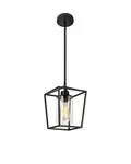 Briignite 1-LIGHT Matte Black Modern Farmhouse Cage Lantern Pendant. Fixed Price $34.99.