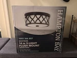 Hampton Bay Montrose 14 In. 3-LIGHT Bronze Flush Mount. Fixed Price $30.00.