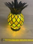 Rare Retired Tiffany Style Stained Glass Pineapple By Party Lite- Island Escape. Fixed Price $120.00.