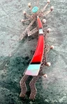 Native American Michael Little Elk Sterling Silver Kokopelli Pin/pendant Signed. Fixed Price $595.00.