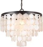 Alice House 18" White Capiz Shell Chandelier 5 Light Dining Room, Foyer, Bedroom. Fixed Price $84.99.