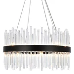 Elegant Lighting 3000D25 Dallas 16 25"W Crystal Drum - Black. Fixed Price $988.50.