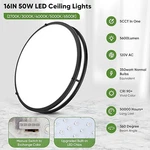 50W 5600LM Le Ceiling Lights Matte Black, 16INCH, 2 Pack -. Fixed Price $67.54.