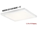 Kichler 44249WHLED40 Zeo 13" 4000K Dimmable Square Flush Mount Light. Fixed Price $25.00.