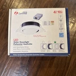 Lithonia Lighting 4" Recessed Wafer Downlight W/ Ultra Thin Cct Gimbal Kit. Fixed Price $25.00.