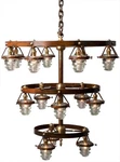 Exquisite Vintage Glass Insulator Chandelier Stunning Colors. Fixed Price $4169.00.