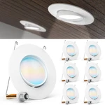 Sunco 6 Pack Led Can 12W Adjustable Gimbal Downlights, 5 Color Temps. Fixed Price $116.99.