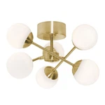 Afx Lighting Pearl 5 Lt 16" Led Semi-flush Mount, Brass/frosted PRLC16L30D1SB. Fixed Price $188.80.
