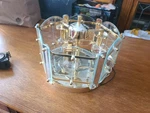 1980S Art Deco Fredrick Ramond Style Glass Celing Light Fixture 3-BULB. Fixed Price $99.95.