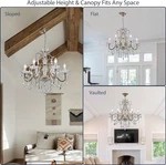 Hampton Bay Allure 8-LIGHT 88-1/2 In. Hanging Silver Gold Chandelier. Fixed Price $393.30.