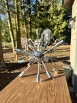 Chrome Atomic Sputnik Starburst Ceiling Chandelier Mid Century Modern Light. Fixed Price $145.00.