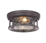 Clarion 2-LIGHT Flush Mount Fixture, 120W, Bronze Finish, Elegant Design. Fixed Price $124.99.
