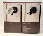 Set Of Allen+ Roth Lyla Vanity Light Matte Black Clear Glass Shade #2525801. Fixed Price $81.89.