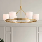 Possini Euro Yvette 35 1/2" Wide Antique Brass 6-LIGHT Chandelier. Fixed Price $449.95.