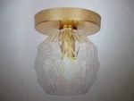 Alsy 5 In. 1-LIGHT Soft Gold Transitional Flush Mount With Clear Glass Shade. Fixed Price $16.11.