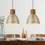 Elyona Pack Hammered Pendant Light Fixtures, 10.2" Vintage Metal Solid Wood.... Fixed Price $141.50.