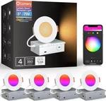Lumary 3 Inch Smart Led Light, Color Changing Wafer Wifi Ceiling Panel. Fixed Price $87.99.
