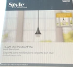 Mini Pendant Fitter Light Fixture Matte Black Finish Style New Model 0394795. Fixed Price $9.45.