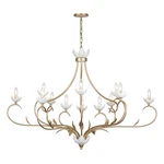 Muse 12-LIGHT Chandelier In French Gold White Cashmere By Breegan Jane. Fixed Price $1640.00.