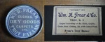 Antique Wm H Frear Dry Goods Troy Bazaar Ny Glass Pocket Mirror Advertising Rare. Fixed Price $75.00.