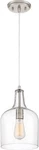 Quoizel QPP3402BN Piccolo Pendant, 1-LIGHT 100 Watts, Brushed Nickel. Fixed Price $121.07.