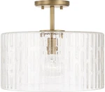 Capital 241311AD Emerson Semi Flush, 1-LIGHT 100 Watts, Aged Brass. Fixed Price $194.97.