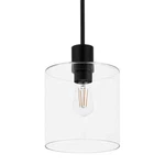 Hampton Bay Sutton Place 1-LIGHT Matte Black Pendant With Clear Glass Lamp Shade. Fixed Price $29.00.