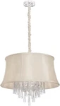 Dainolite JUL-22-6-PC-139 22" 6-LIGHT Silk Glow Crystal Chandeliers Chrome. Fixed Price $749.99.