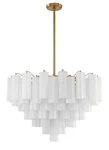 Aged Brass 16 Light Chandelier From The Addis Collection. Fixed Price $3198.00.