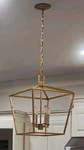 Currey & Company Denison Lantern Contemporary Gold Leaf. Fixed Price $650.00.