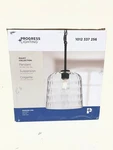 Progress Lighting Mauzy 1-LIGHT Matte Black Pendant With Clear Water Glass. Fixed Price $59.99.