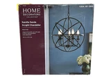 Home Decorators Colllection 5-LIGHT Black Sarolta Sands Orb Chandelier. Fixed Price $62.99.