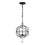 Crystorama Solaris 3 Light Mini Chandelier, Black 9225-BK. Fixed Price $158.40.