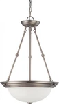 60/3247 Three Light Pendant, Brushed Nickel/frosted Glass. Fixed Price $142.99.