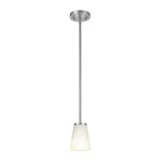 Hampton Bay Helena 4.7 In Brushed Nickel Pendant Light With Frosted Glass Shades. Fixed Price $12.50.