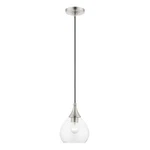 Livex Catania Light Mini Pendant, Brushed Nickel/clear 46501-91. Fixed Price $105.96.