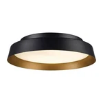 Monteaux 13 In. Black/gold Led Flush Mount Ceiling Light W/ Frosted Glass. Fixed Price $47.45.