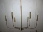 Uolfin Modern Gold Candlestick Island Chandelier 6-LIGHT Plated Brass Pendant. Fixed Price $53.95.