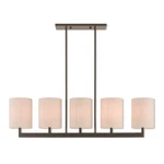 Livex Lighting Hayworth 5 Linear Chandelier Bronze 42428-07. Fixed Price $541.96.