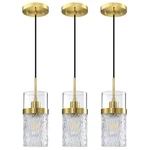 Rainlighting 3 Pack Kitchen Island Pendant Clear Glass Brushed Bronze. Fixed Price $41.87.
