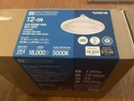 Utilitech 12IN 18000 Lumen 5000K Daylight Led Round High Bay. Fixed Price $72.00.
