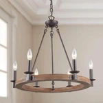 Lnc Farmhouse Chandeliers For Dining Room, Wagon Wheel Chandelier, 6-LIGHT. Fixed Price $174.95.
