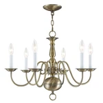 Livex Lighting 5006-01 Williamsburgh Chandelier Antique Brass. Fixed Price $297.96.